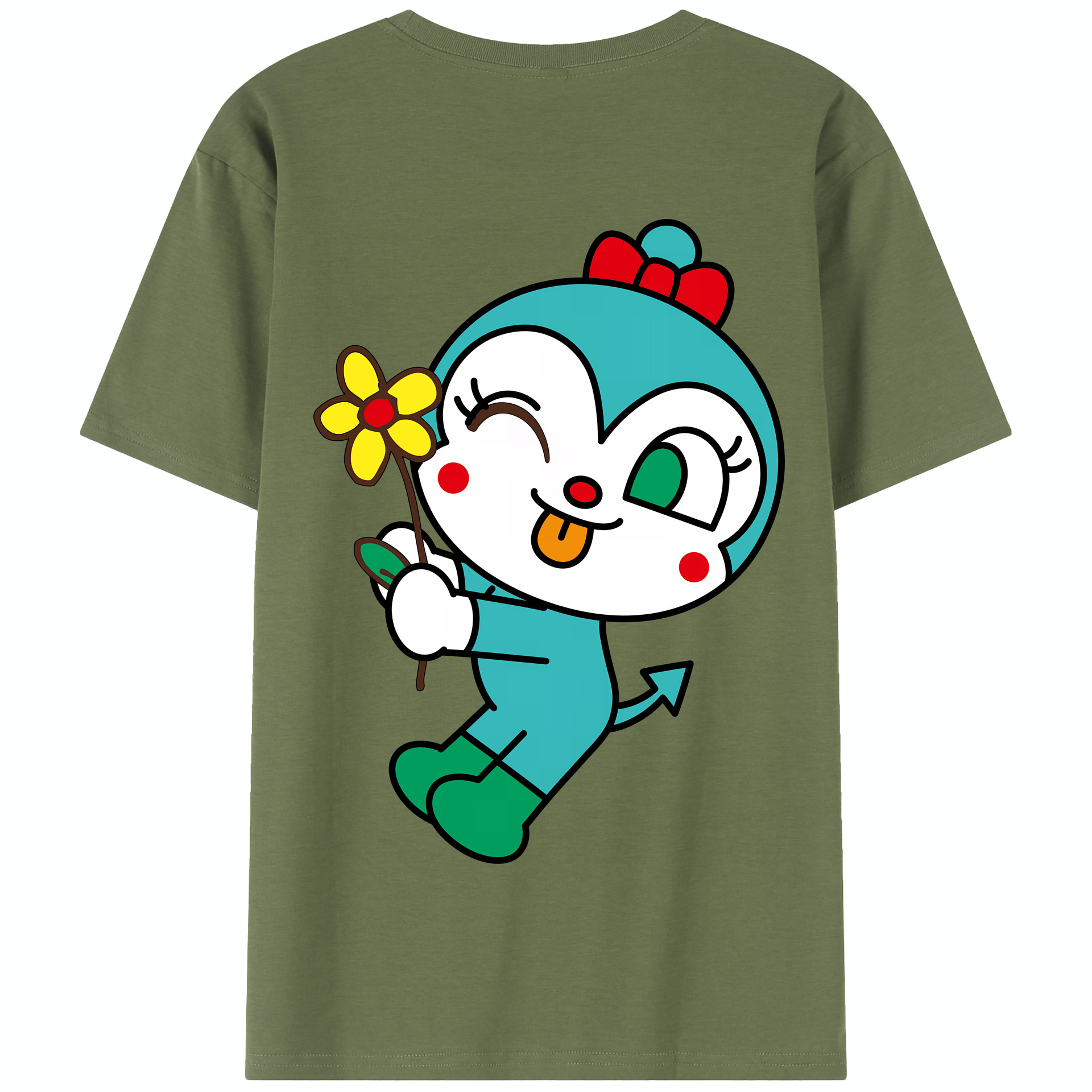 （画像用） アンパンマン Anpanman 綿100％半袖Tシャツ（背面プリント）